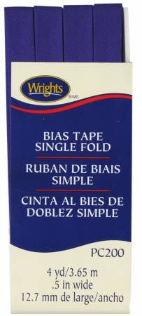 Wrights Bias Tape Single Fold - Yale Blue 0.5” wide / 4yd. - Boho Fabrics - Bias & Hem Tapes