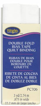 Wrights Quilt Binding 7/8" - White - Boho Fabrics - Bias & Hem Tapes