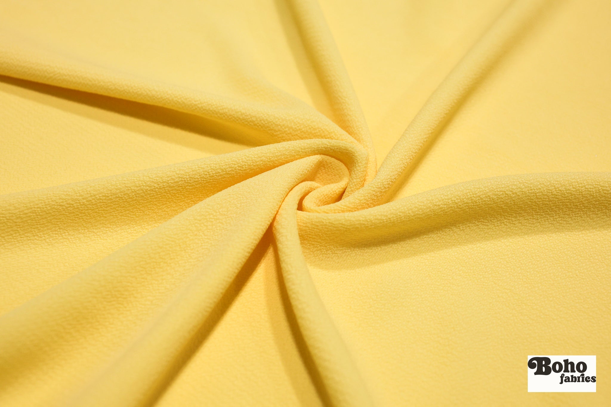 Yellow, Bubble Crepe Woven Fabric - Boho Fabrics - Crepe, Woven