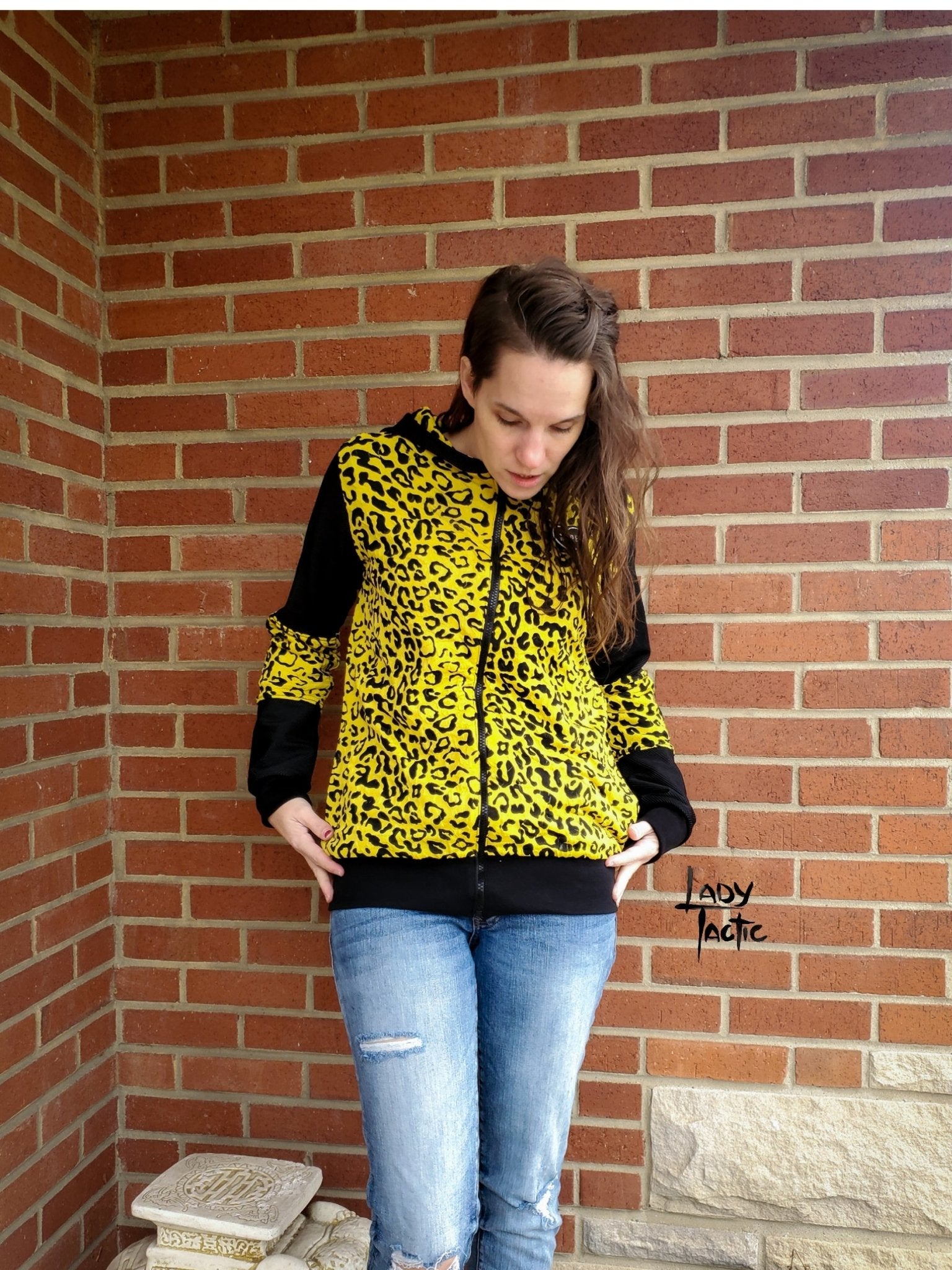 Yellow Cheetah Jacquard Knit. JQD-108 - Boho Fabrics