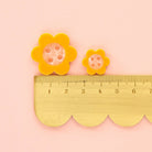 Yellow Daisy Large 1" Buttons - Boho Fabrics -