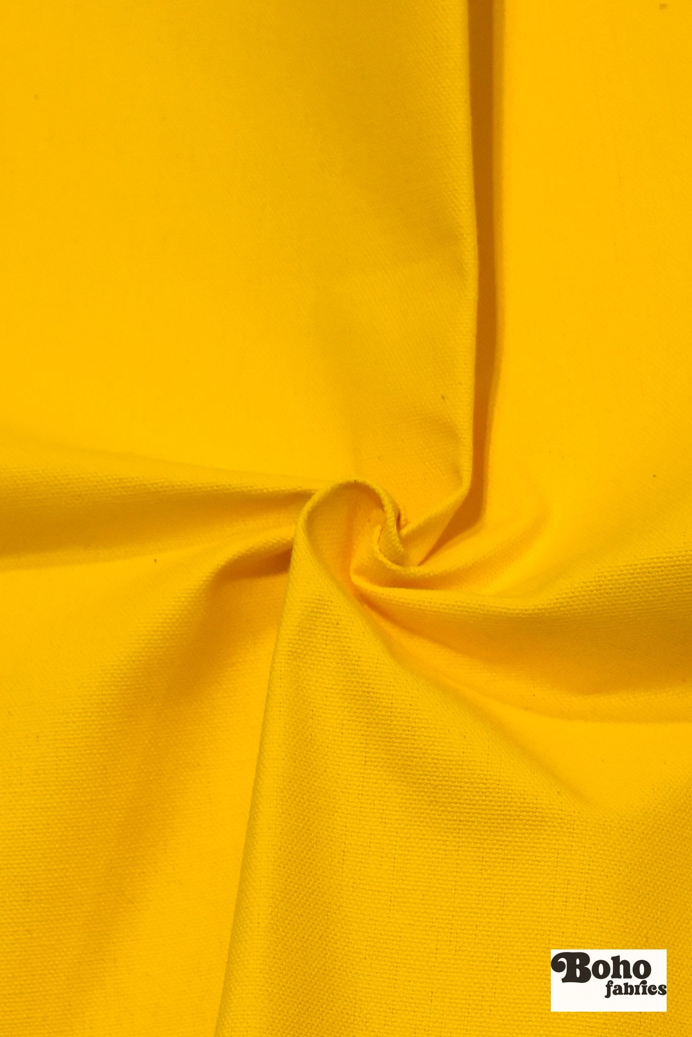 Yellow, Deadstock Cotton Duck Canvas Woven Fabric - Boho Fabrics - Canvas Fabric