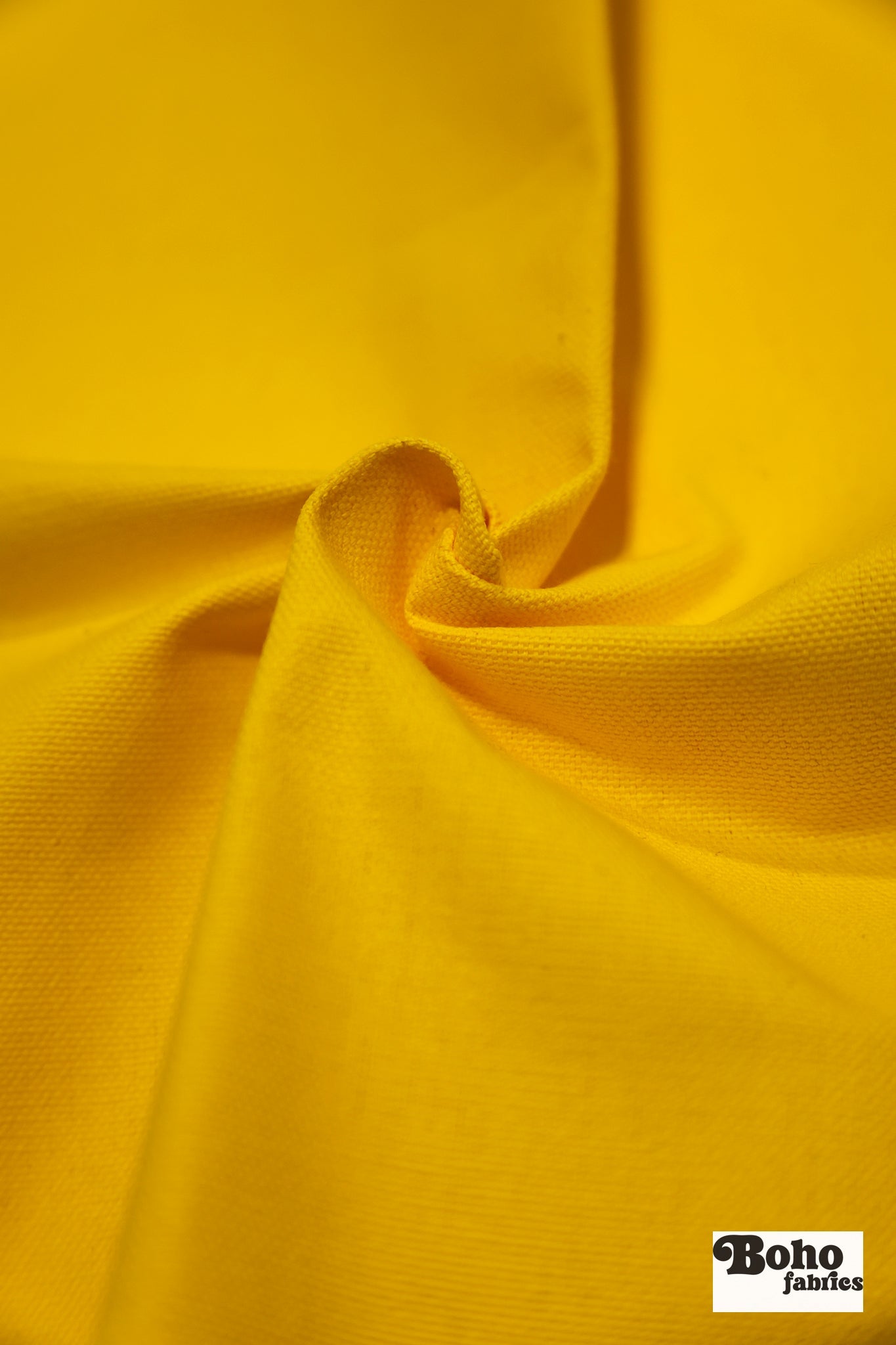 Yellow, Deadstock Cotton Duck Canvas Woven Fabric - Boho Fabrics - Canvas Fabric