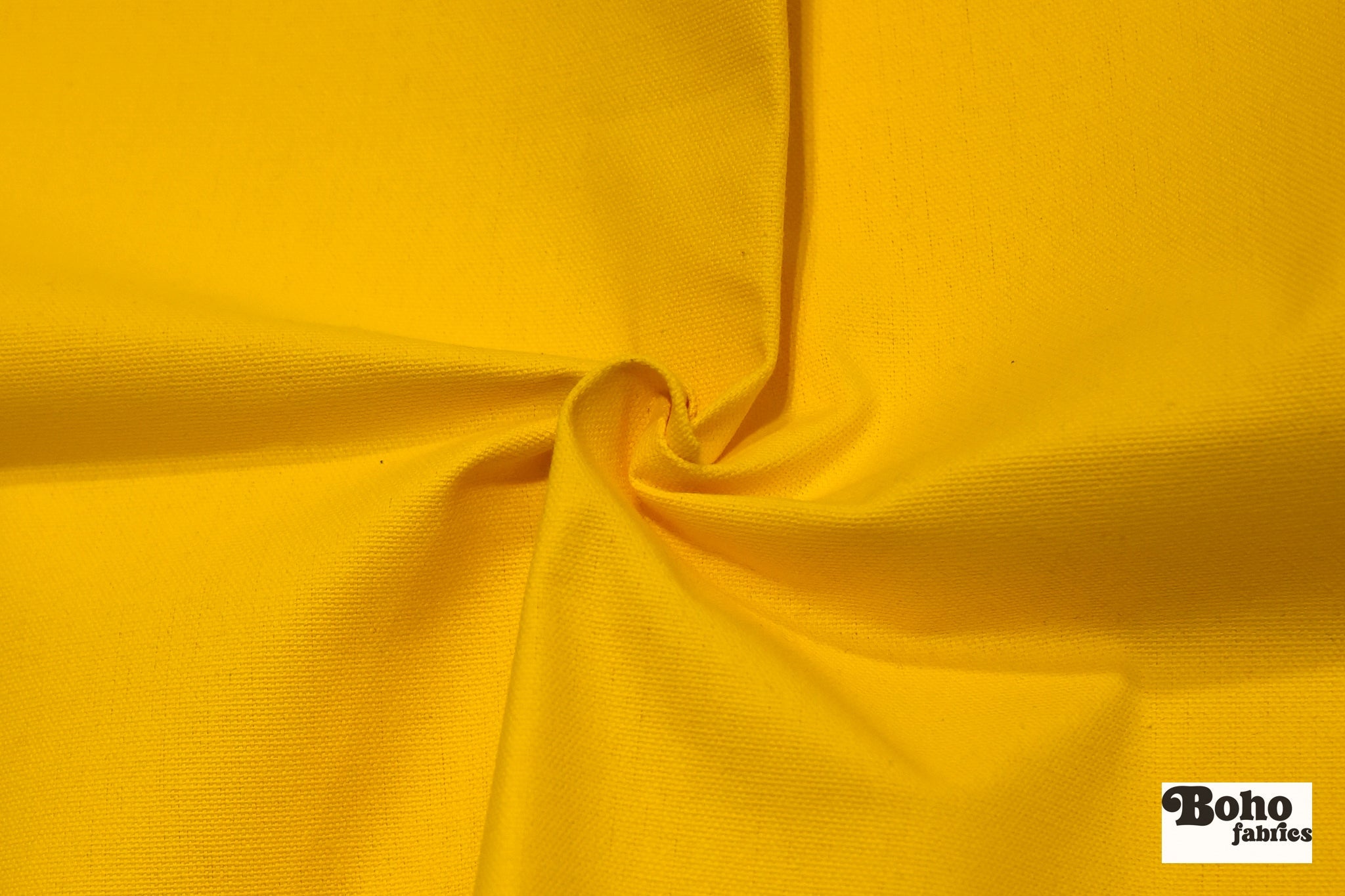 Yellow, Deadstock Cotton Duck Canvas Woven Fabric - Boho Fabrics - Canvas Fabric