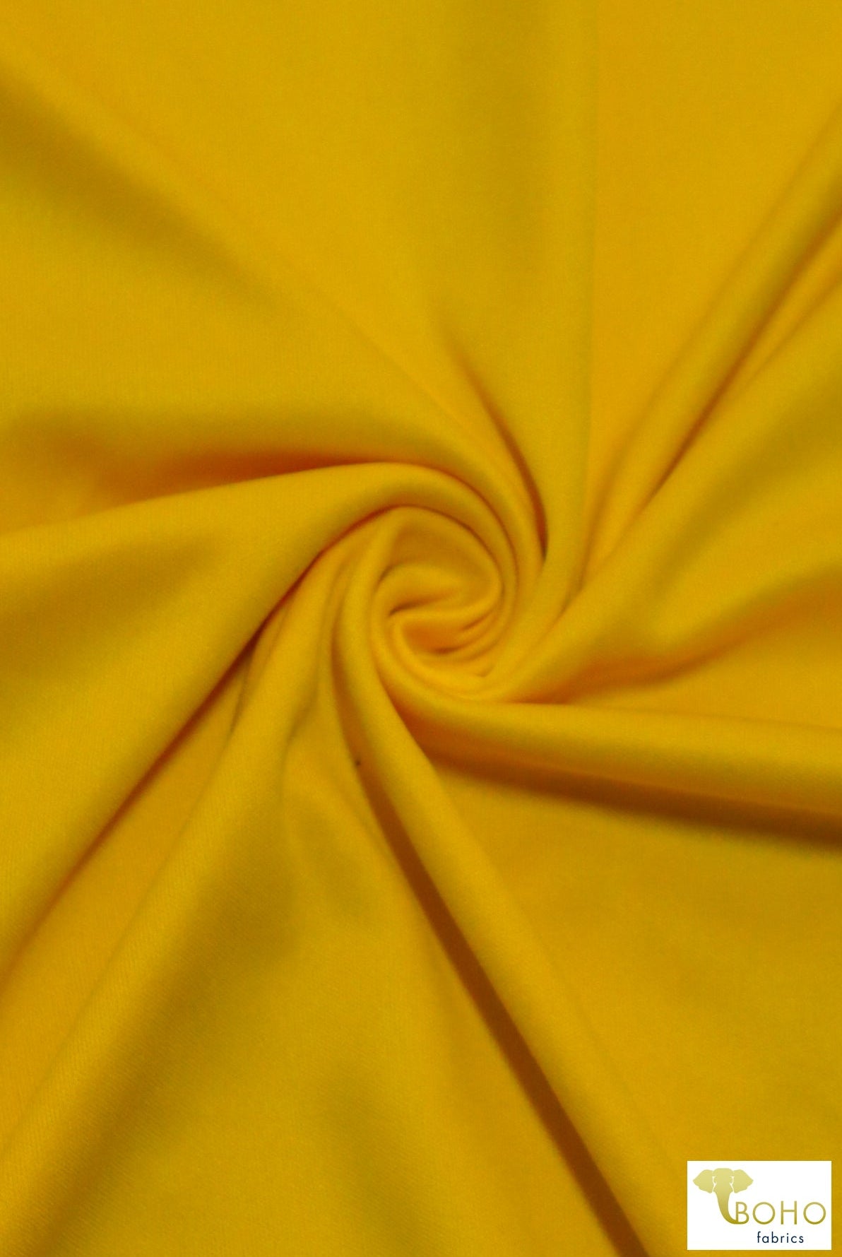 Yellow Interlock Knit - Boho Fabrics