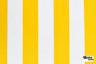 Yellow & White, 3" Wide Striped Linen-Look Woven Fabric - Boho Fabrics - Home Dec. & Upholstery Fabric