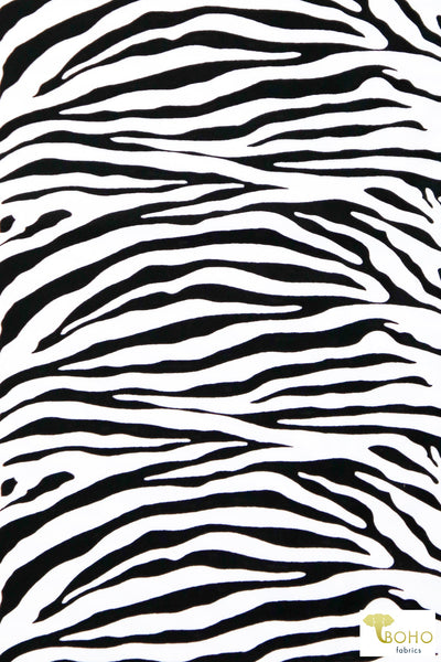 Zebra Swim Print Knit Fabric - Boho Fabrics