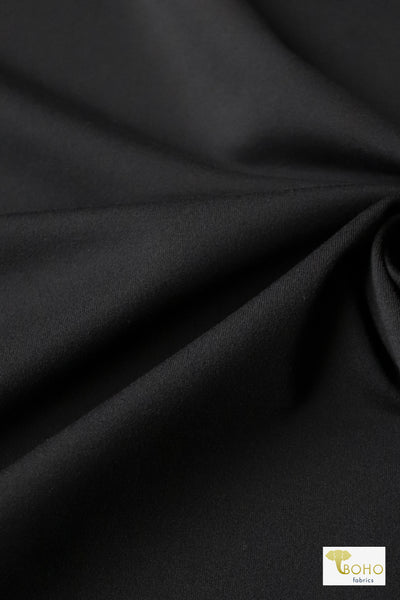 3 Yard Last Cuts!  Black Perfection, Brushed Athletic Knit
