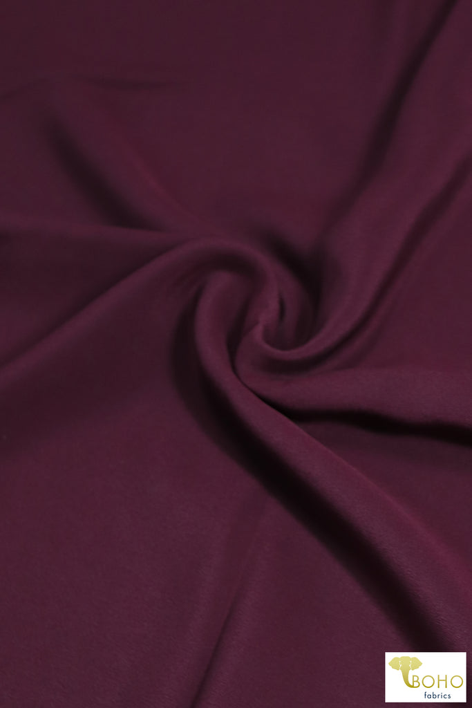 Bordeaux. Silk Crepe de Chine Woven Fabric. SILK-123