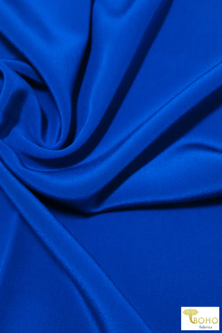Bright Blue. Silk Crepe de Chine Woven Fabric. SILK-121