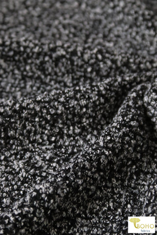 Last Cuts! Gray & Black Boucle Style, Novelty Knit. NOV-105