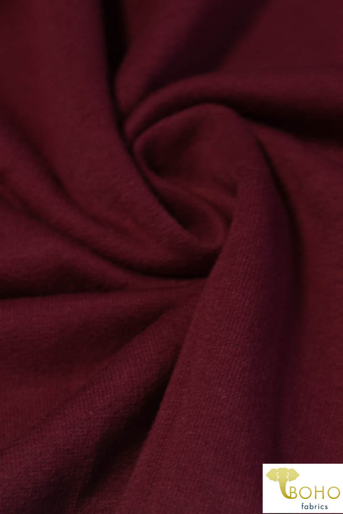 Last Cuts! Wine Red. Cotton French Terry. CLFT-938-WNE.