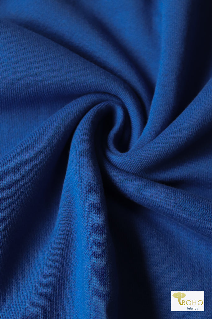 Last Cuts! Royal Blue, Sweatshirt Fleece Knit.  Tag Sale Special!
