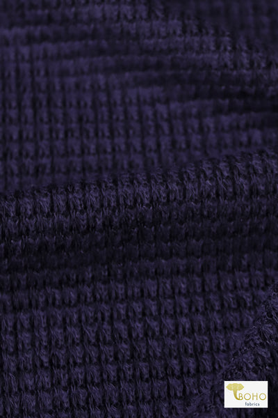 Last Cuts! Blueberry Blue, Cotton Waffle Knit