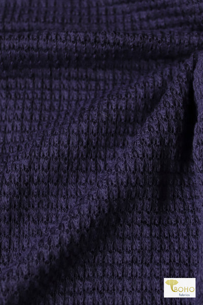 Last Cuts! Blueberry Blue, Cotton Waffle Knit