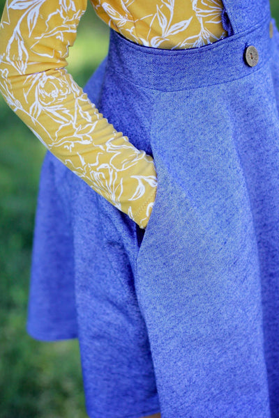 Last Cuts! Blue Brushed Twill, Woven Fabric.  WVS-307-BLU