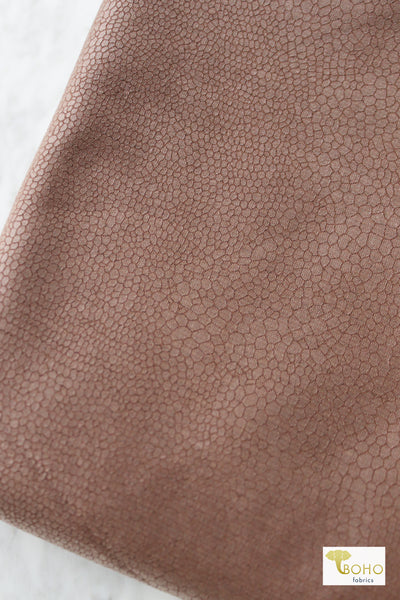 Last Cuts! Mocha Dragonscale, Ponte Print, Double Knit