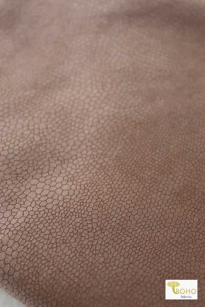 Last Cuts! Mocha Dragonscale, Ponte Print, Double Knit