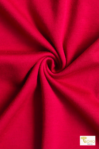Last Cuts! Red, Ponte Solid Double Knit Fabric.