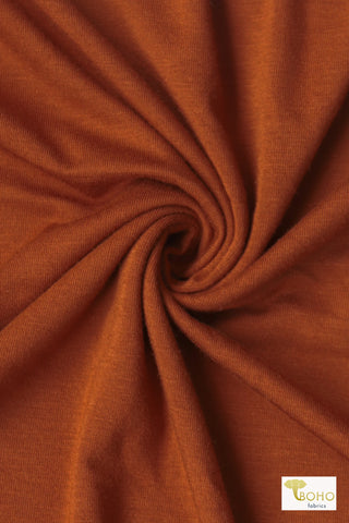 Rooibos Tea, Heavy Weight.  Solid Rayon Spandex Fabric