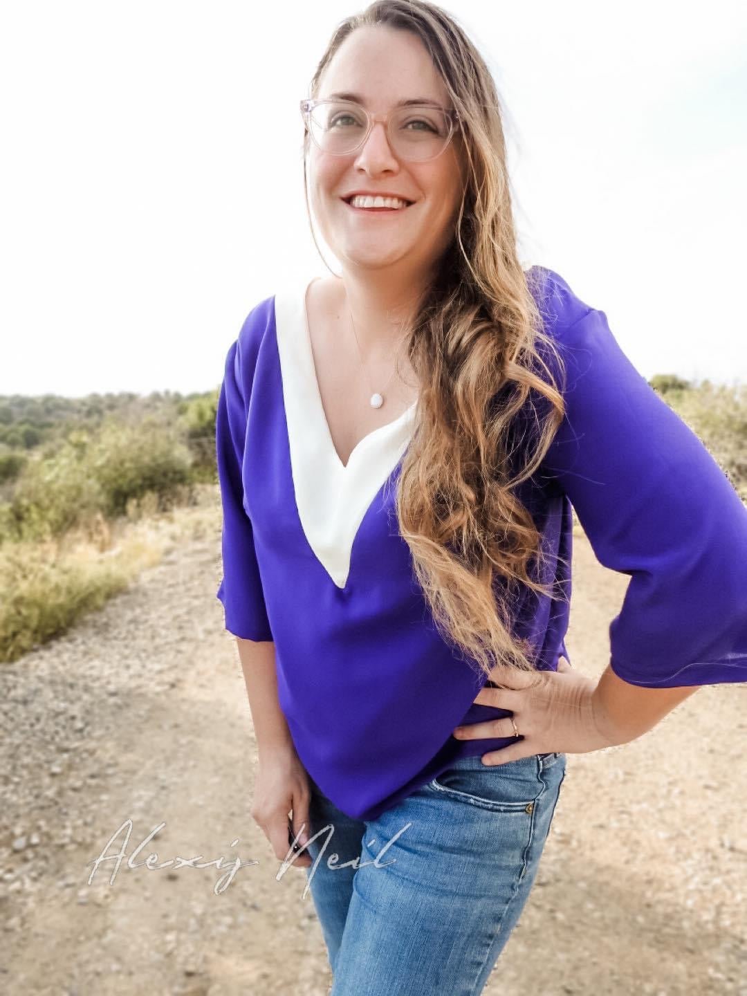 Royal Purple, Crepe de Chine Silk Woven. SILK - 128 - Boho Fabrics - Woven Fabric