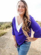 Royal Purple, Crepe de Chine Silk Woven. SILK - 128 - Boho Fabrics - Woven Fabric