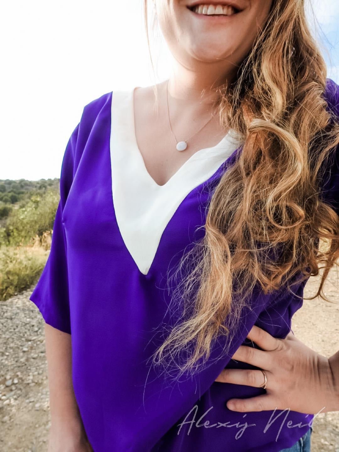 Royal Purple, Crepe de Chine Silk Woven. SILK - 128 - Boho Fabrics - Woven Fabric